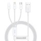 USB Кабель Baseus Superior Series Fast Charging Data Cable USB to M+L+C 3.5A 1m White P10320105221-00