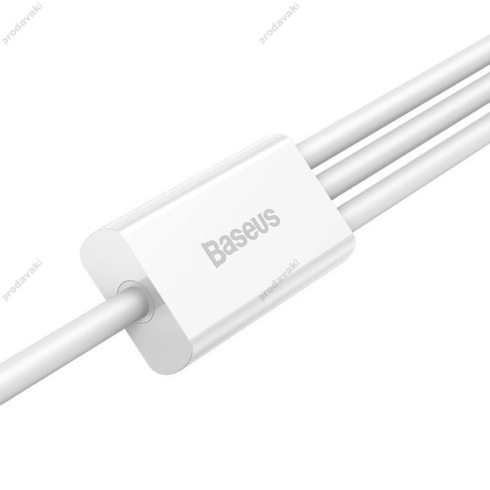 USB Кабель Baseus Superior Series Fast Charging Data Cable USB to M+L+C 3.5A 1m White P10320105221-00