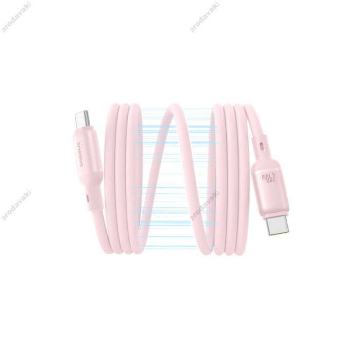 Кабель Baseus PicoGo Magnetic Liquid Silicone Type-C to Type-C 240W 5A 1m Pink P10376800411-00