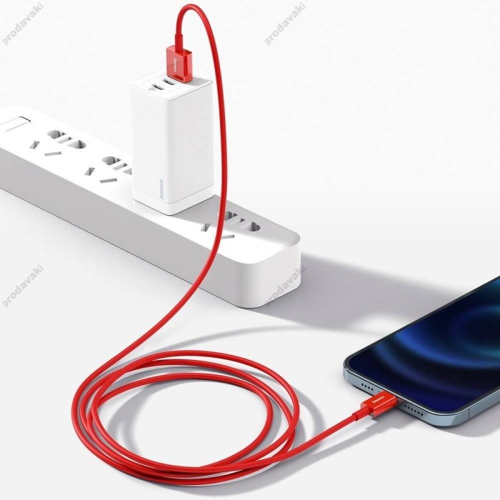USB кабель Baseus Superior Series Fast Charging Data Cable USB to Lightning 2.4A 1m Red (CALYS-A09)