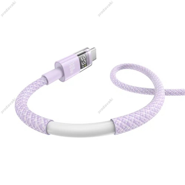Кабель Baseus Display 2 Fast Charging Data Cable USB to Type-C 100W 5A 1m Purple P10382701511-00