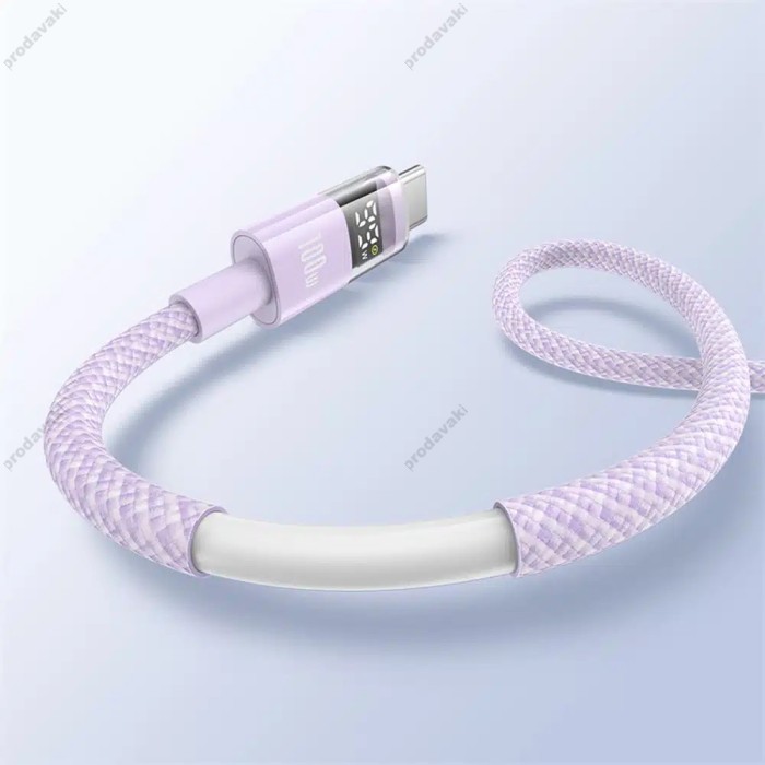 Кабель Baseus Display 2 Fast Charging Data Cable USB to Type-C 100W 5A 1m Purple P10382701511-00