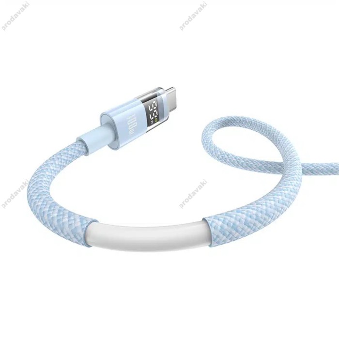 Кабель Baseus Display 2 Fast Charging Data Cable USB to Type-C 100W 5A 1m Blue P10382701311-00