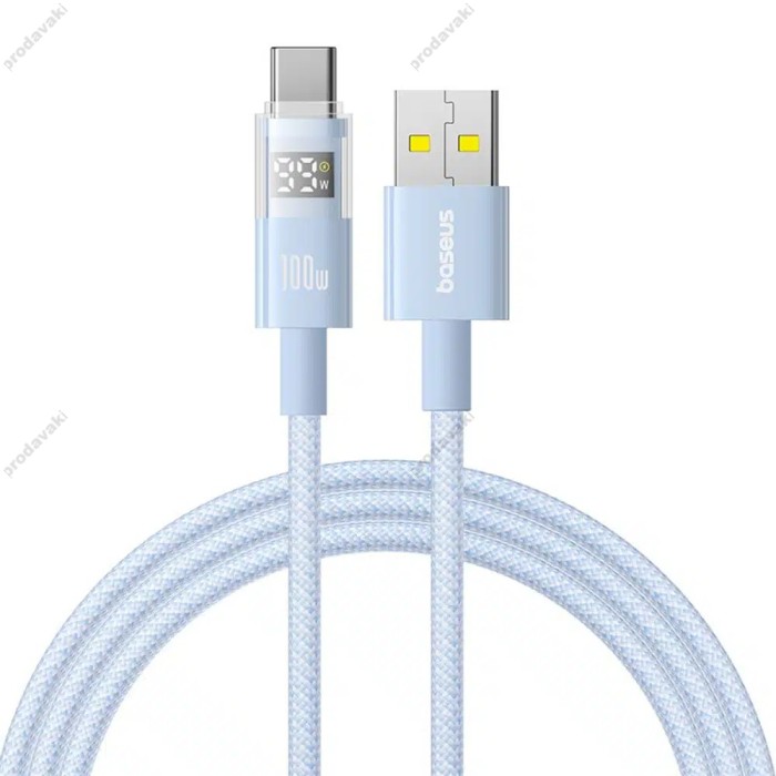 Кабель Baseus Display 2 Fast Charging Data Cable USB to Type-C 100W 5A 1m Blue P10382701311-00