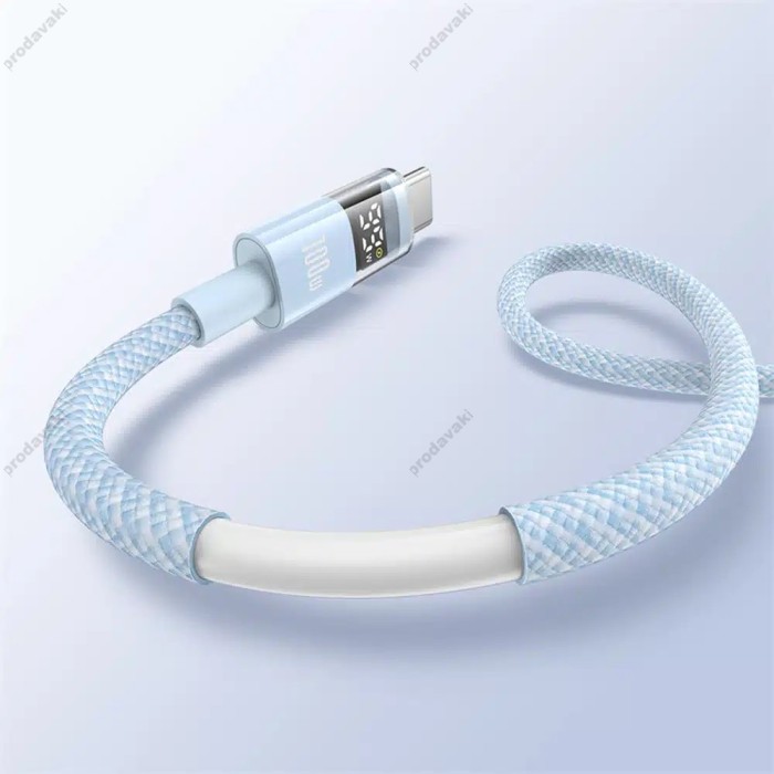 Кабель Baseus Display 2 Fast Charging Data Cable USB to Type-C 100W 5A 1m Blue P10382701311-00