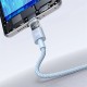 Кабель Baseus Display 2 Fast Charging Data Cable USB to Type-C 100W 5A 1m Blue P10382701311-00