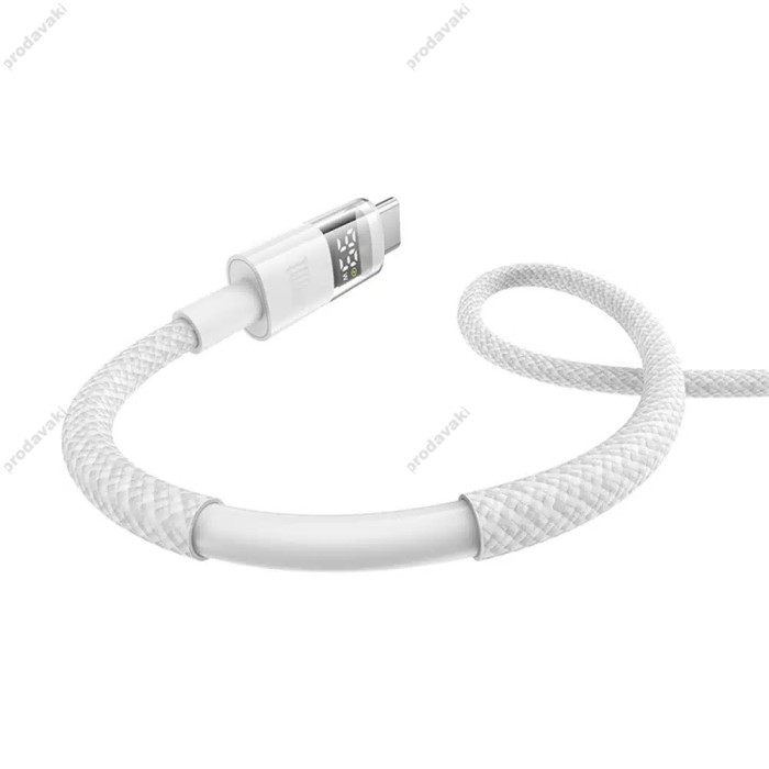 Кабель Baseus Display 2 Fast Charging Data Cable USB to Type-C 100W 5A 1m White P10382701211-00