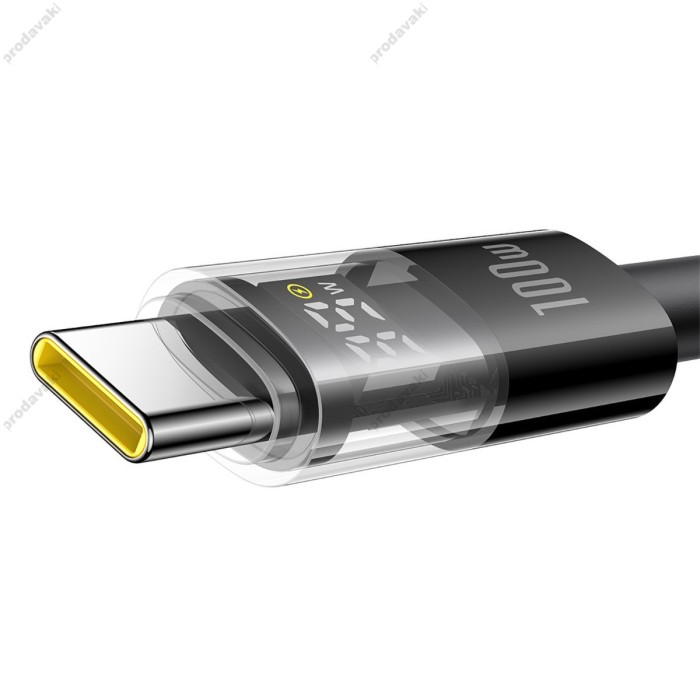 Кабель Baseus Display 2 Fast Charging Data Cable USB to Type-C 100W 5A 1m Black P10382701121-00