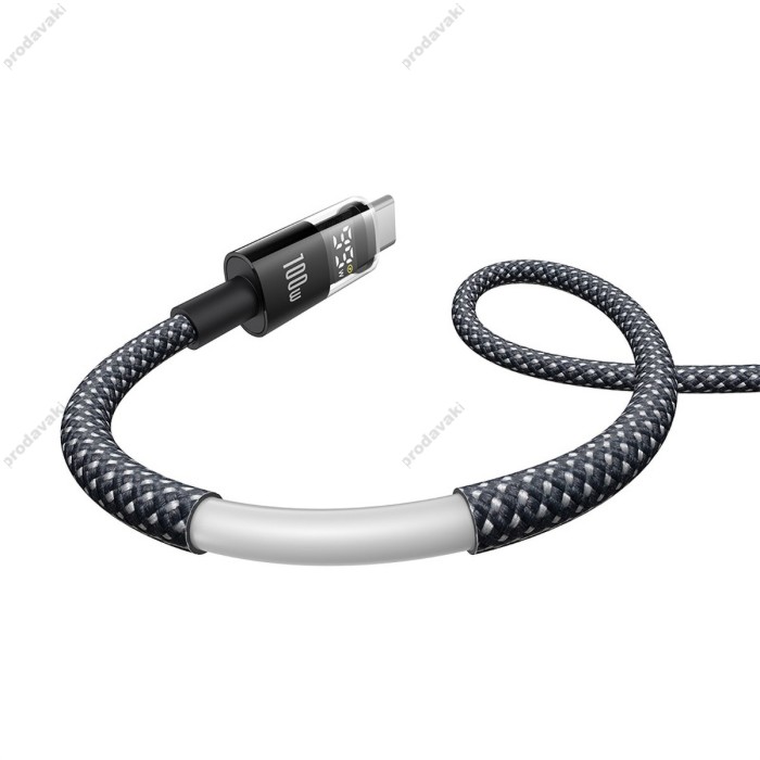Кабель Baseus Display 2 Fast Charging Data Cable USB to Type-C 100W 5A 1m Black P10382701121-00