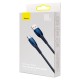 Кабель Baseus Glimmer Series Fast Charging Data Cable USB to Type-C 100W 6A 1m Blue CADH000403