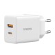 Мережевий зарядний пристрій Baseus Cube Fast Charger C+U 20W EU Cluster White P10111403213-00