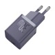 Мережевий зарядний пристрій Baseus GaN5 Fast Charger (mini) Cable Type-C to Type-C 30W Purple P10110902523-00