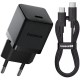Мережевий зарядний пристрій Baseus Palm Fast Charger Type-C Cable 20W Black P10111602113-01