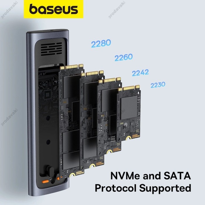 Корпус для зовнішного SSD диску Baseus FlyJoy Series SSD Enclosure для (M.2 NVMe and SATA) Grey B00760600811-02
