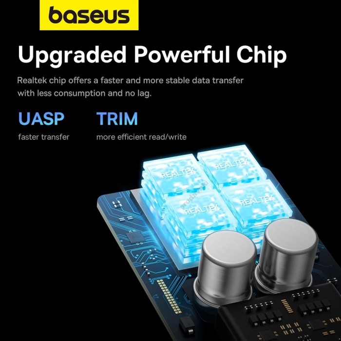 Корпус для зовнішного SSD диску Baseus FlyJoy Series SSD Enclosure для (M.2 NVMe and SATA) Grey B00760600811-02