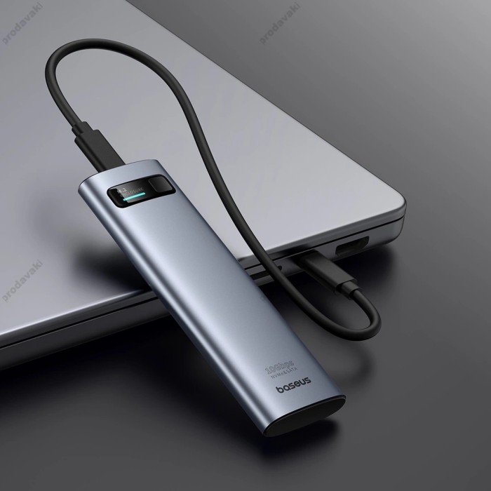 Корпус для зовнішного SSD диску Baseus FlyJoy Series SSD Enclosure для (M.2 NVMe and SATA) Grey B00760600811-02