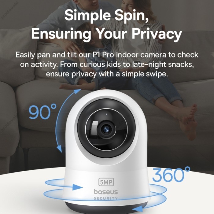 Камера відеоспостереження Baseus Security P1 Pro Indoor Camera 3K White (Adapter Not Included) (S0TV022130)