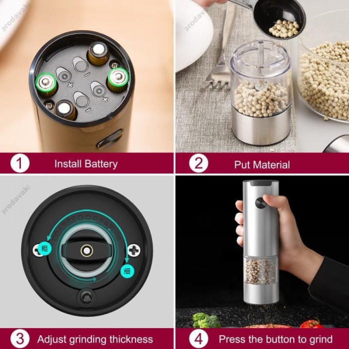 Електричний млин для спецій Electric Grinder KYMQ-43B-01 Silver