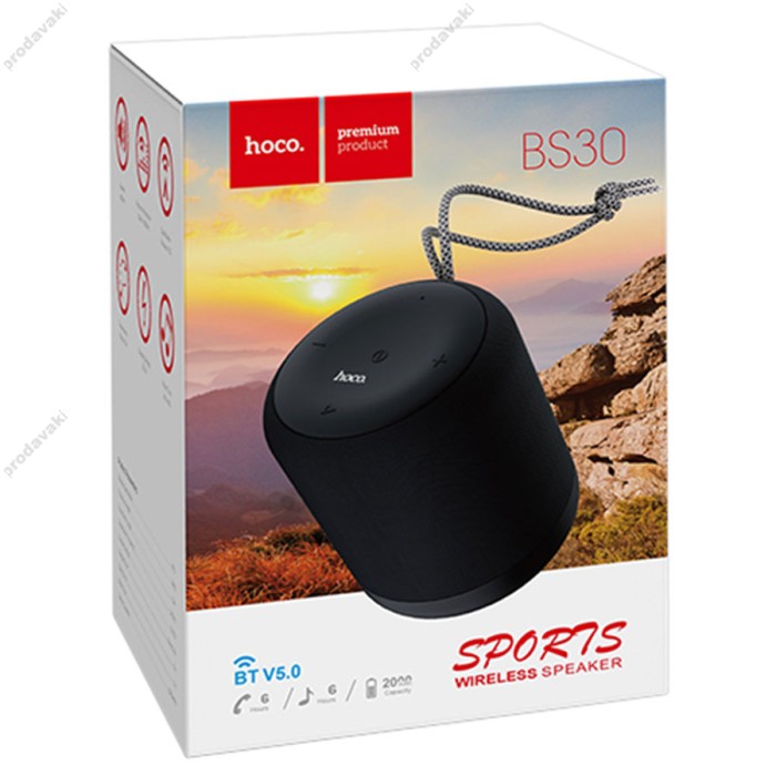 Портативна колонка Bluetooth HOCO BS30 New Moon sports wireless speaker 5W Black