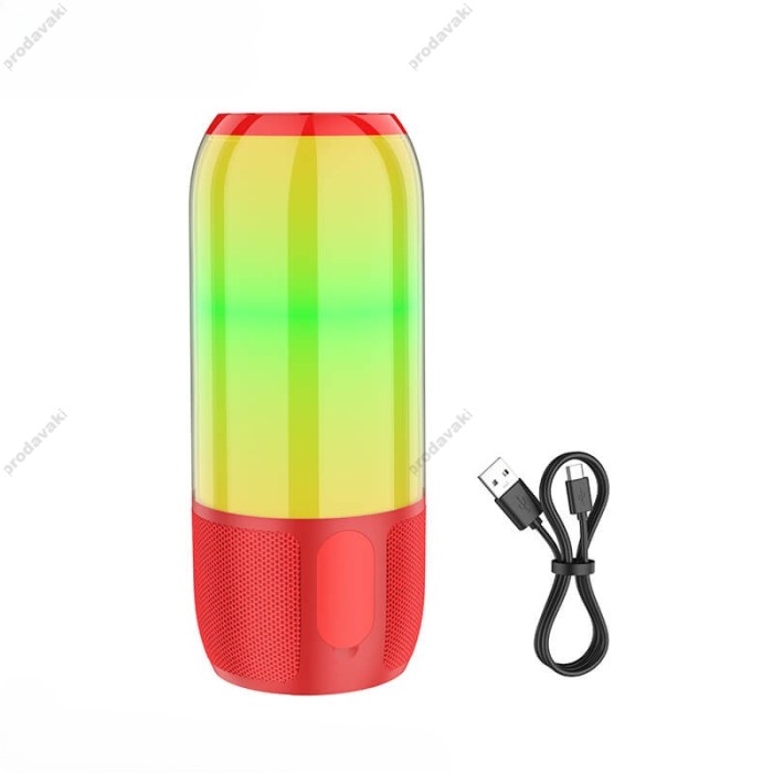 Портативна колонка Bluetooth HOCO DS29 Colorful light speaker 10W Red