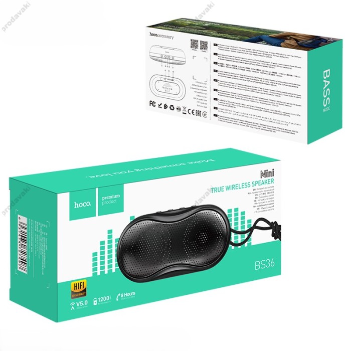 Портативна колонка Bluetooth HOCO BS36 Hero sports 5W Black