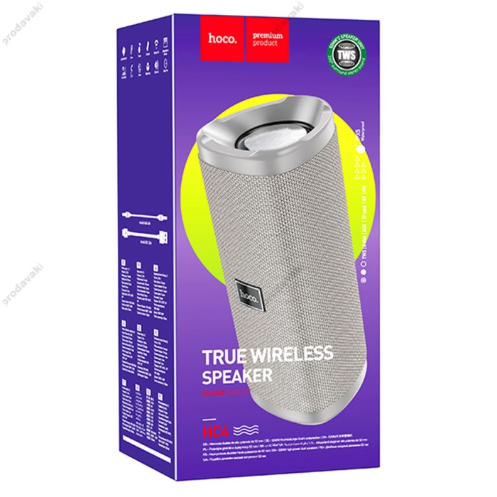 Портативна колонка Bluetooth HOCO HC4 Bella sports wireless speaker 10W Grey
