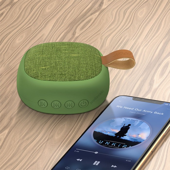 Портативна колонка Bluetooth HOCO BS31 Bright Sound Sports 3W Army Green