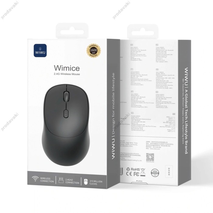 Комп'ютерна мишка WiWU WM112 2.4G Wireless Office Mouse Black