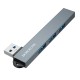 USB-Хаб BOROFONE FH1 converter 4в1 USB to 3xUSB 2.0+USB 3.0 Grey