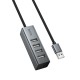 USB-Хаб Hoco HB1A converter USB to 4xUSB 2.0 Grey