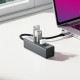 USB-Хаб Hoco HB1C Multifunction Adapter 4в1 Type-C to 4xUSB 3.0 Grey