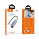 USB-Хаб Hoco HB1C Multifunction Adapter 4в1 Type-C to 4xUSB 3.0 Grey