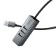 USB-Хаб Hoco HB1D converter 4в1 USB to 3xUSB 2.0+RJ45 Grey