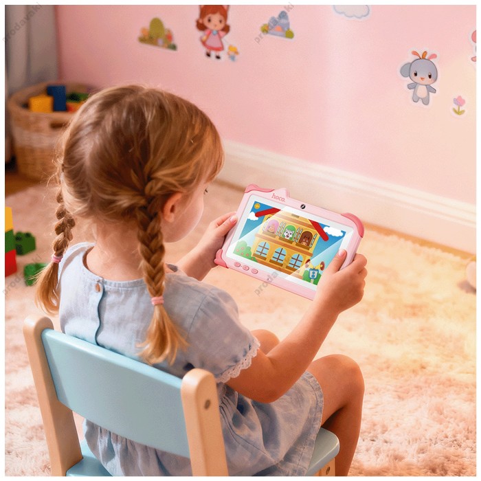 Планшет для дітей HOCO HI16 7-inch children Tablet PC Wi-Fi/5G android 11 2/32GB Pink