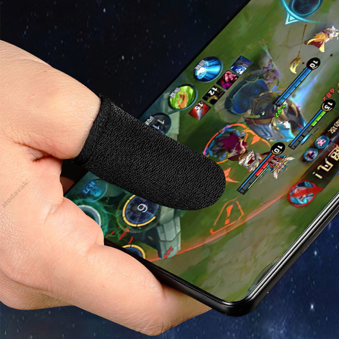 Напальчники для гри на телефоні BOROFONE BG1 Superconducting fiber mobile game finger cots (carbon fiber) Black