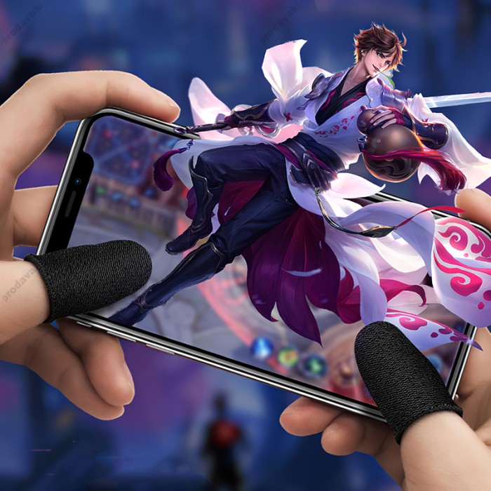 Напальчники для гри на телефоні BOROFONE BG1 Superconducting fiber mobile game finger cots (carbon fiber) Black
