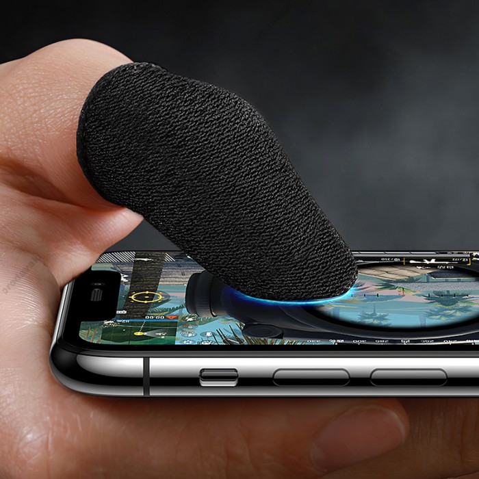 Напальчники для гри на телефоні BOROFONE BG1 Superconducting fiber mobile game finger cots (carbon fiber) Black