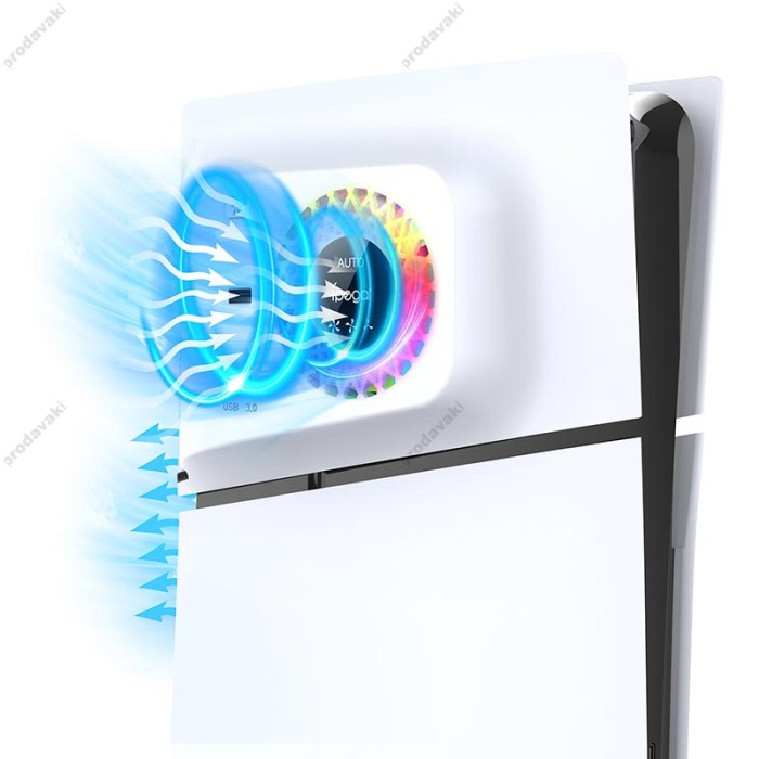 Повітряне охолодження Ipega PG-P5S019 cooling fan for PS5 Slim USB2.0/3.0 RGB White