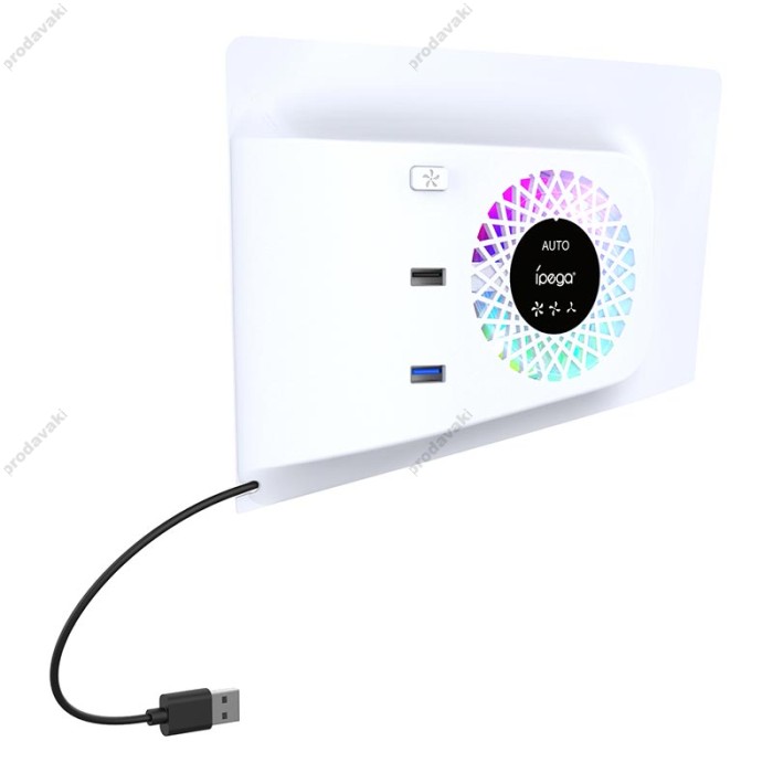 Повітряне охолодження Ipega PG-P5S019 cooling fan for PS5 Slim USB2.0/3.0 RGB White