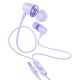 Дротові навушники HOCO M107 Discoverer universal earphones with mic 3.5mm Purple
