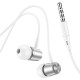 Дротові навушники HOCO M108 Spring metal universal earphones with mic 3.5mm Silver