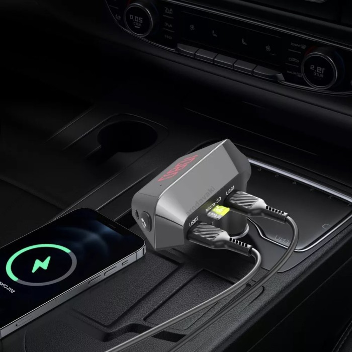 FM-трансмітер Earldom ET-M111 з Bluetooth 4.1 Black
