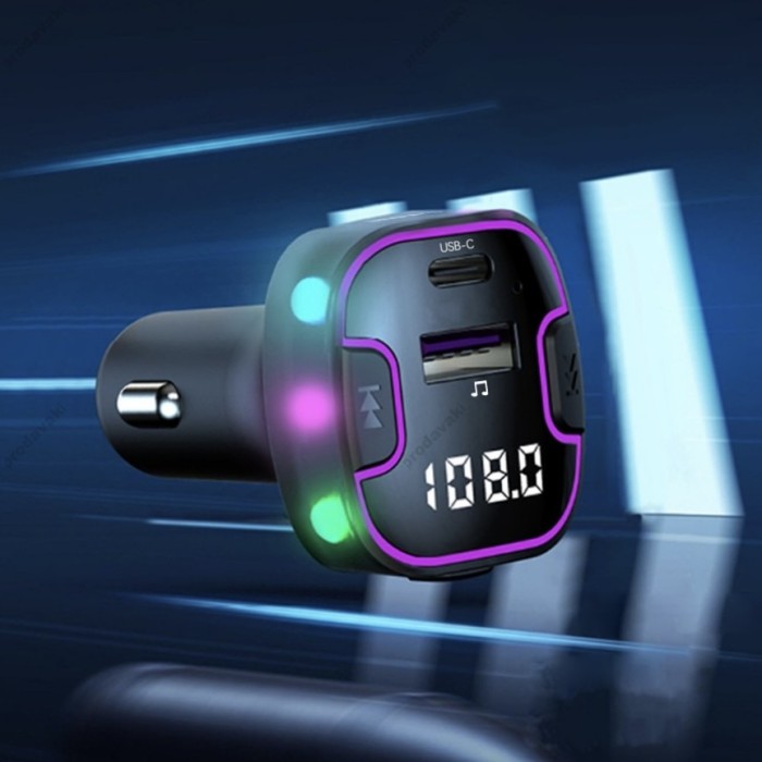 FM трансмітер Earldom ET-M99 Black з Bluetooth 5.3