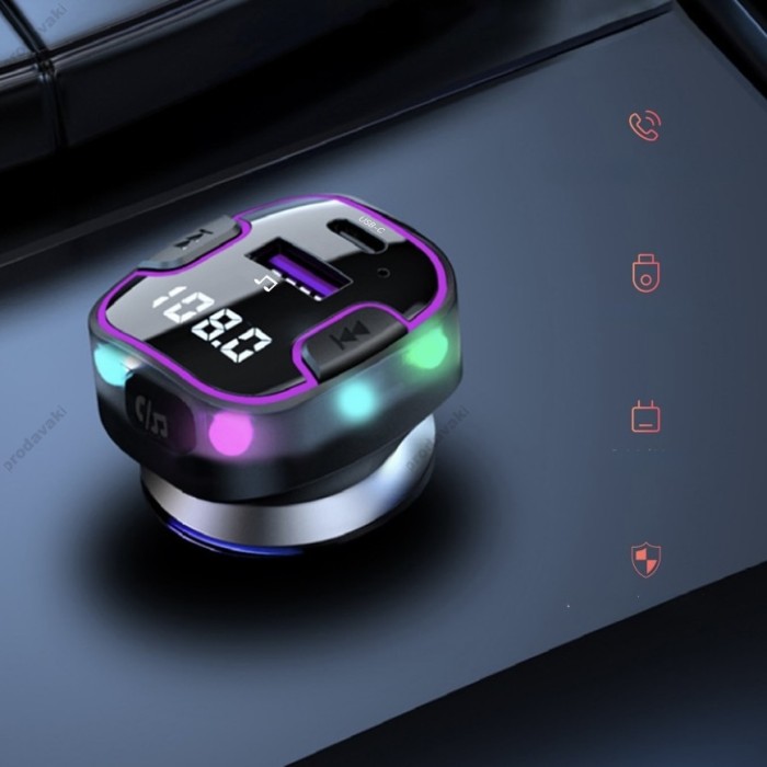 FM трансмітер Earldom ET-M99 Black з Bluetooth 5.3