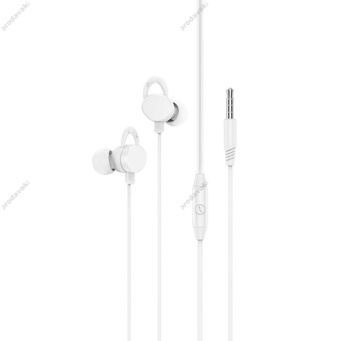 Дротові навушники HOCO M103 Rhyme universal earphones with microphone 3.5mm White