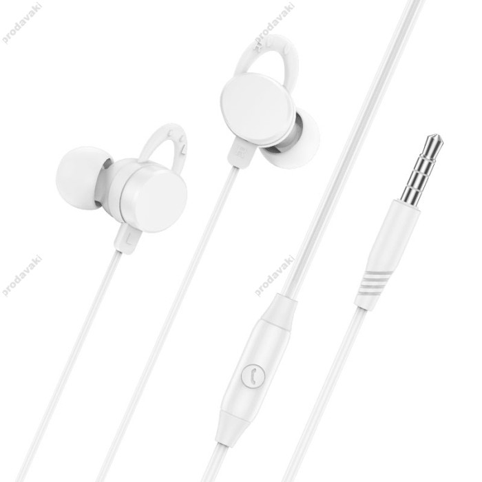 Дротові навушники HOCO M103 Rhyme universal earphones with microphone 3.5mm White