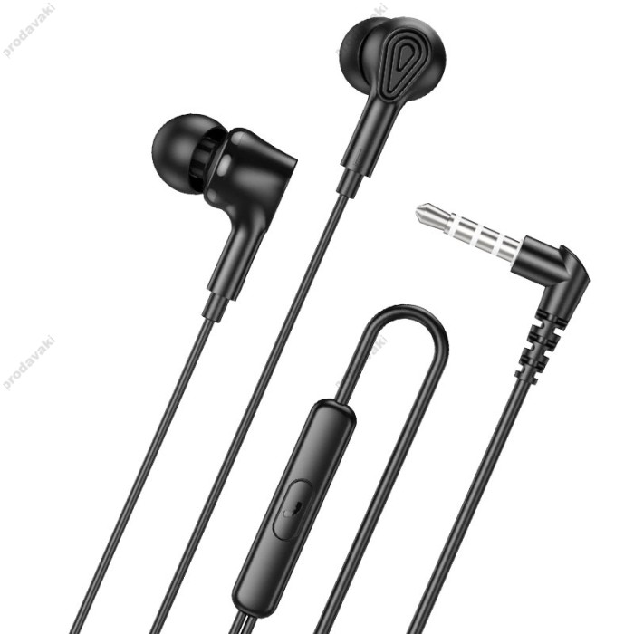Дротові навушники HOCO M102 Ingenious universal earphones with microphone 3.5mm Black