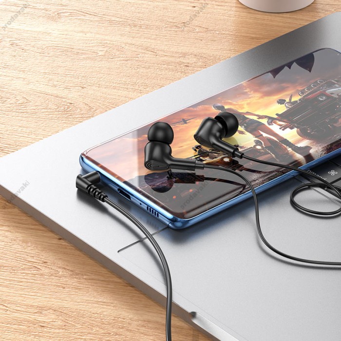 Дротові навушники HOCO M102 Ingenious universal earphones with microphone 3.5mm Black