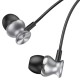 Дротові навушники HOCO M106 Fountain metal universal earphones with microphone 3.5mm Grey