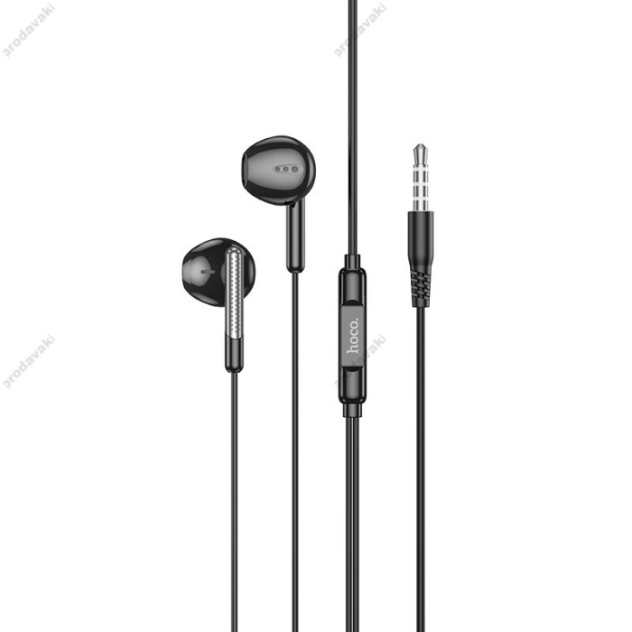 Дротові навушники HOCO M123 Glory universal earphones with microphone 3.5mm Black